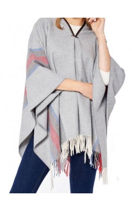 Poncho Mérinos Norteno GRIS CLAIR