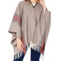 Poncho Mérinos Norteno TAUPE FONCE