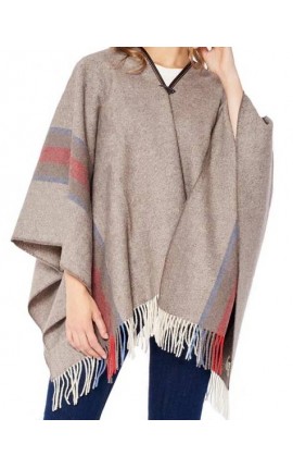 Poncho Mérinos Norteno GRIS MARRON