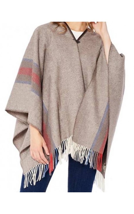 Poncho Mérinos Norteno GRIS MARRON