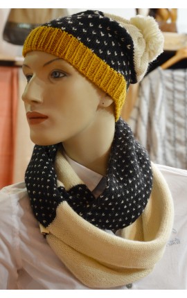 Set Bonnet & Col MOSTAZA