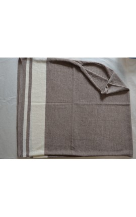 Poncho AVEC BANDES - TAUPE