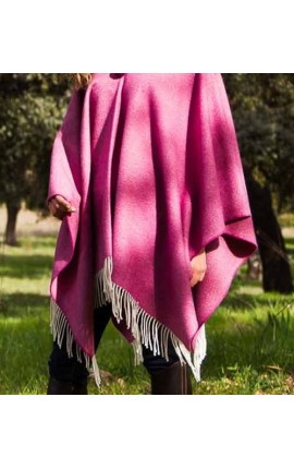 Poncho Mérinos Riojano ROSE FUSCHIA