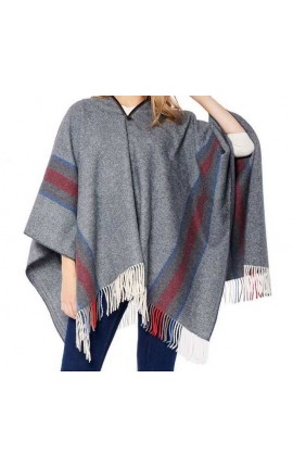 Poncho Mérinos Riojano BLEU GRIS