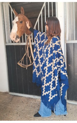 Poncho PAMPA Azul