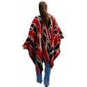 Poncho PAMPA Negro Rojo