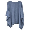 PONCHO Baby Alpaga SUMAQ Bleu