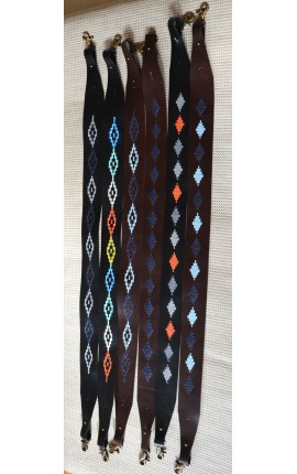  EMBRODED LEATHER handles 6 cm